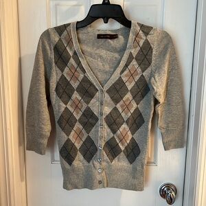 2000s Limited Argyle Cardigan XS